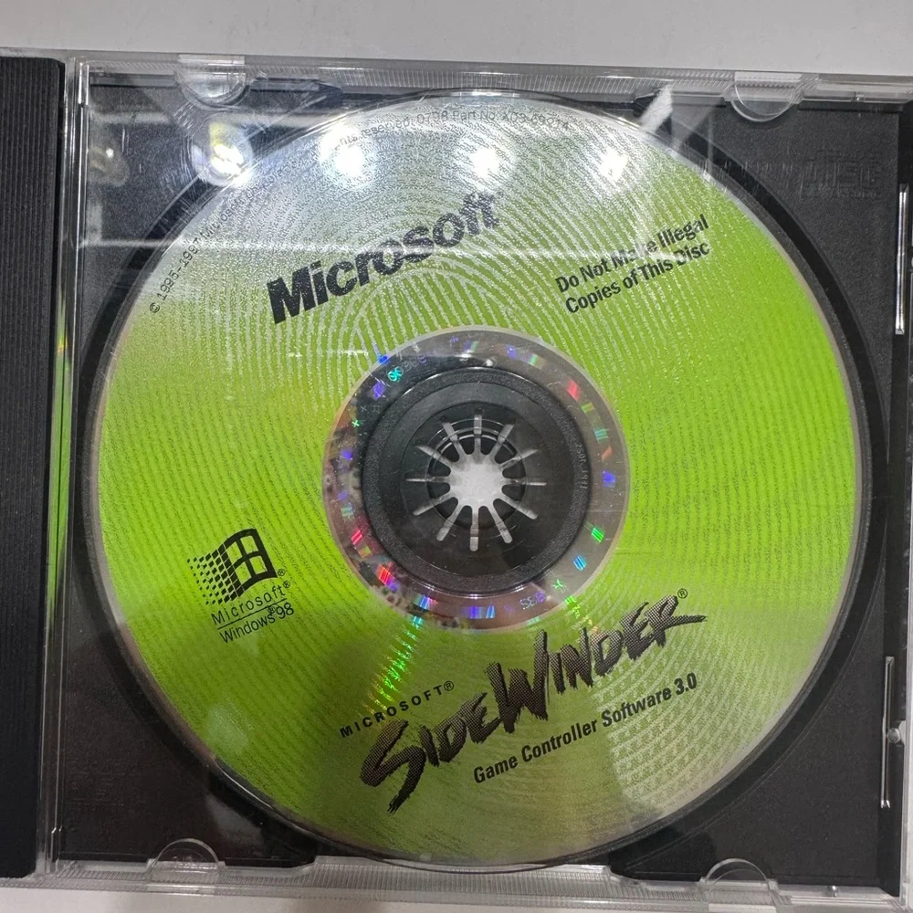 Microsoft SideWinder Game Controller Software CD in Neon Green